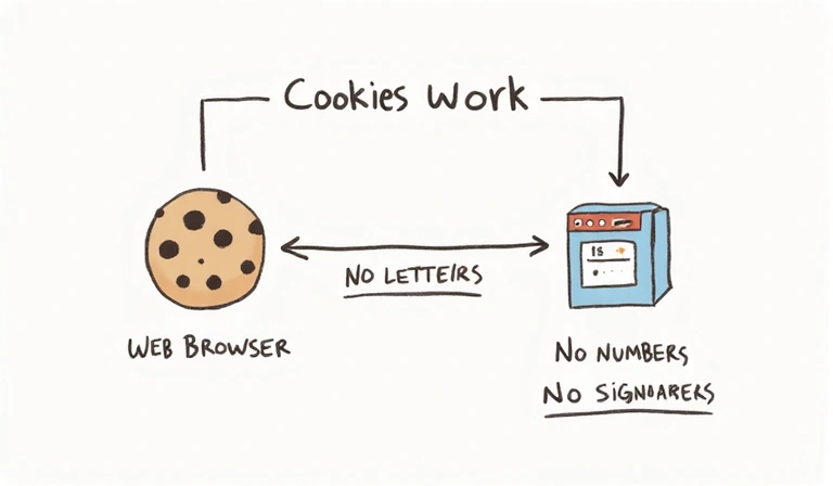 Cookie-k működésének szemléltetése
